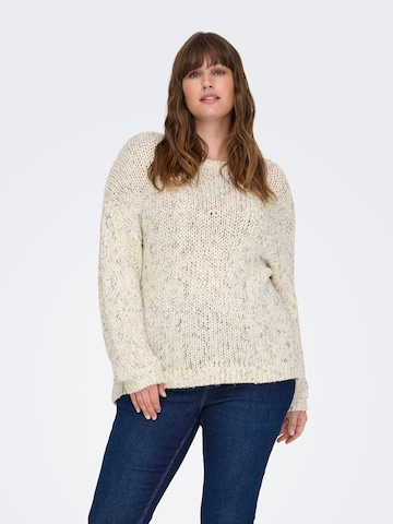 Pull-over 'CARWinter' ONLY Carmakoma en blanc : devant
