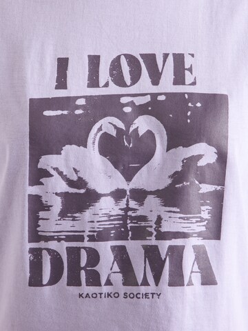 Kaotiko Shirts 'SWANS' i lilla