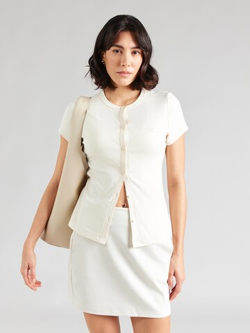 Tricou de la Calvin Klein Jeans pe alb: față