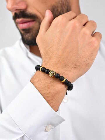 GT Collection Βραχιόλι 'LEOPARD' σε μαύρο