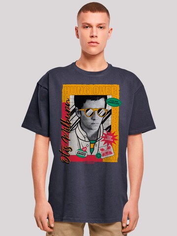 F4NT4STIC Shirt 'Sex Education Otis Hung Over Netflix TV Series' in Blue: front