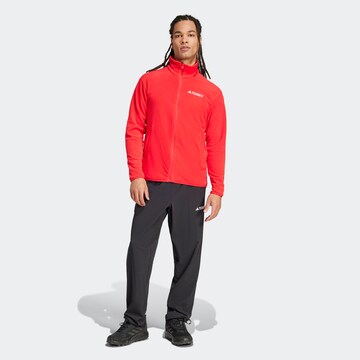 ADIDAS TERREX Athletic Fleece Jacket in Red