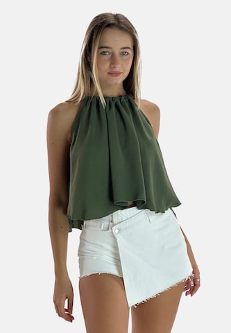 Camicia da donna di Elara in verde: frontale