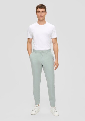 s.Oliver BLACK LABEL Slim fit Pants 'Pure' in Green