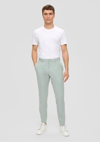 s.Oliver BLACK LABEL Slimfit Broek 'Pure' in Groen