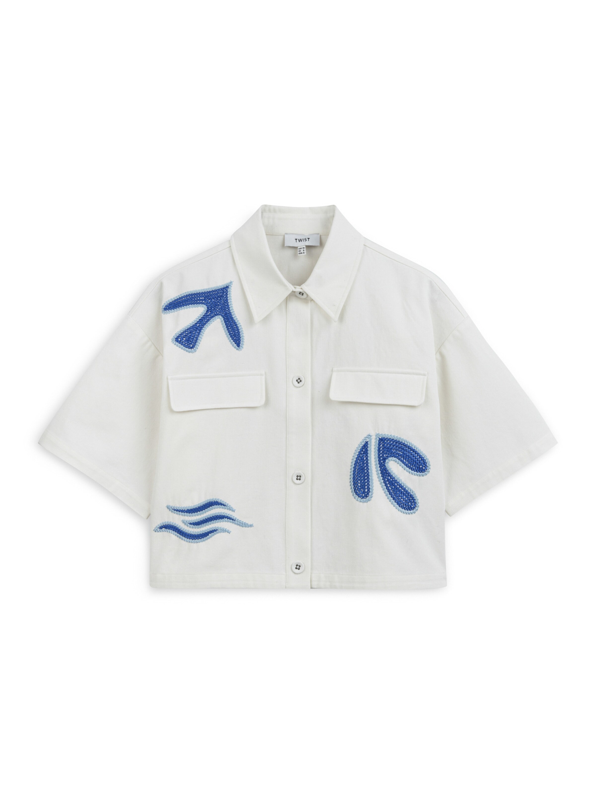 Twist Bluse in Beige: Vorderseite