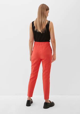 s.Oliver BLACK LABEL Slim fit Pleated Pants in Red