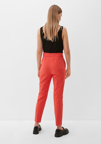 Coupe slim Pantalon à plis s.Oliver BLACK LABEL en rouge