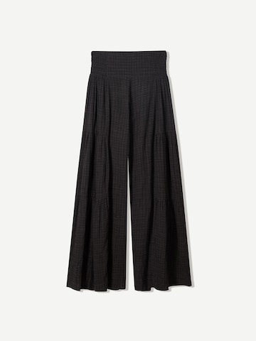 Wide Leg Pantalon Bershka en noir