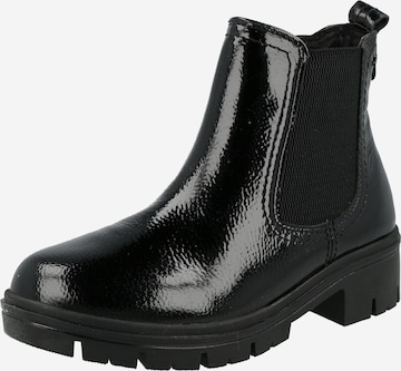 Tamaris Comfort Chelsea Boots in Schwarz: predná strana