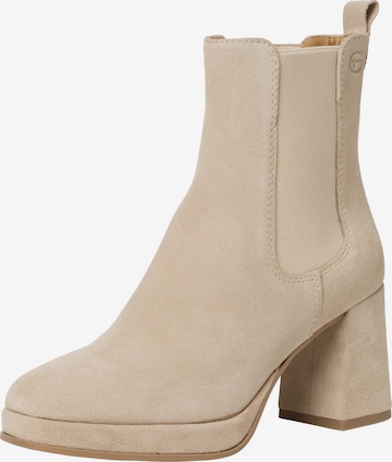 TAMARIS Chelsea boots in Beige: front