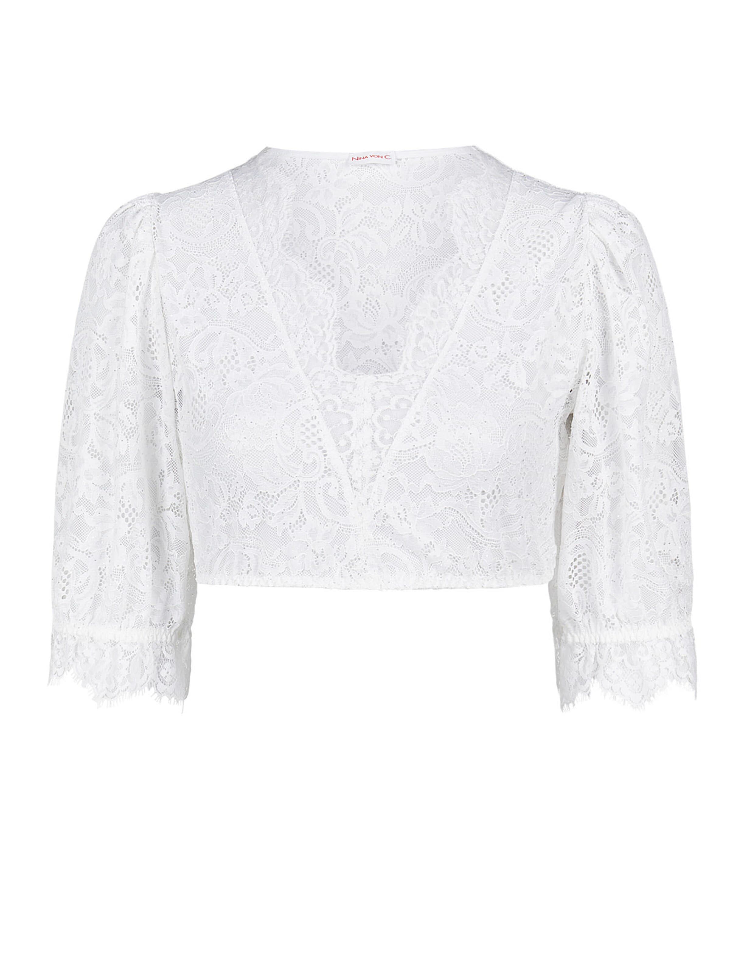 Nina von C. Traditional Blouse 'Celine' in White: front