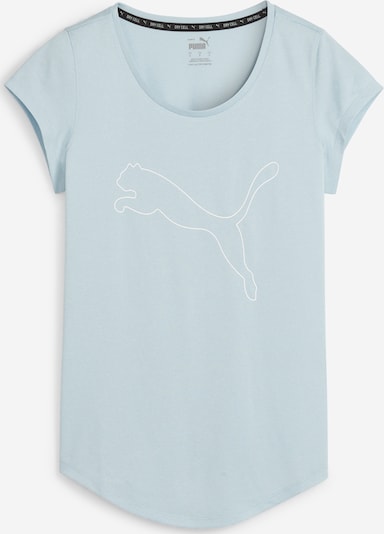 PUMA T-shirt fonctionnel 'Heather' en bleu pastel / blanc, Vue avec produit