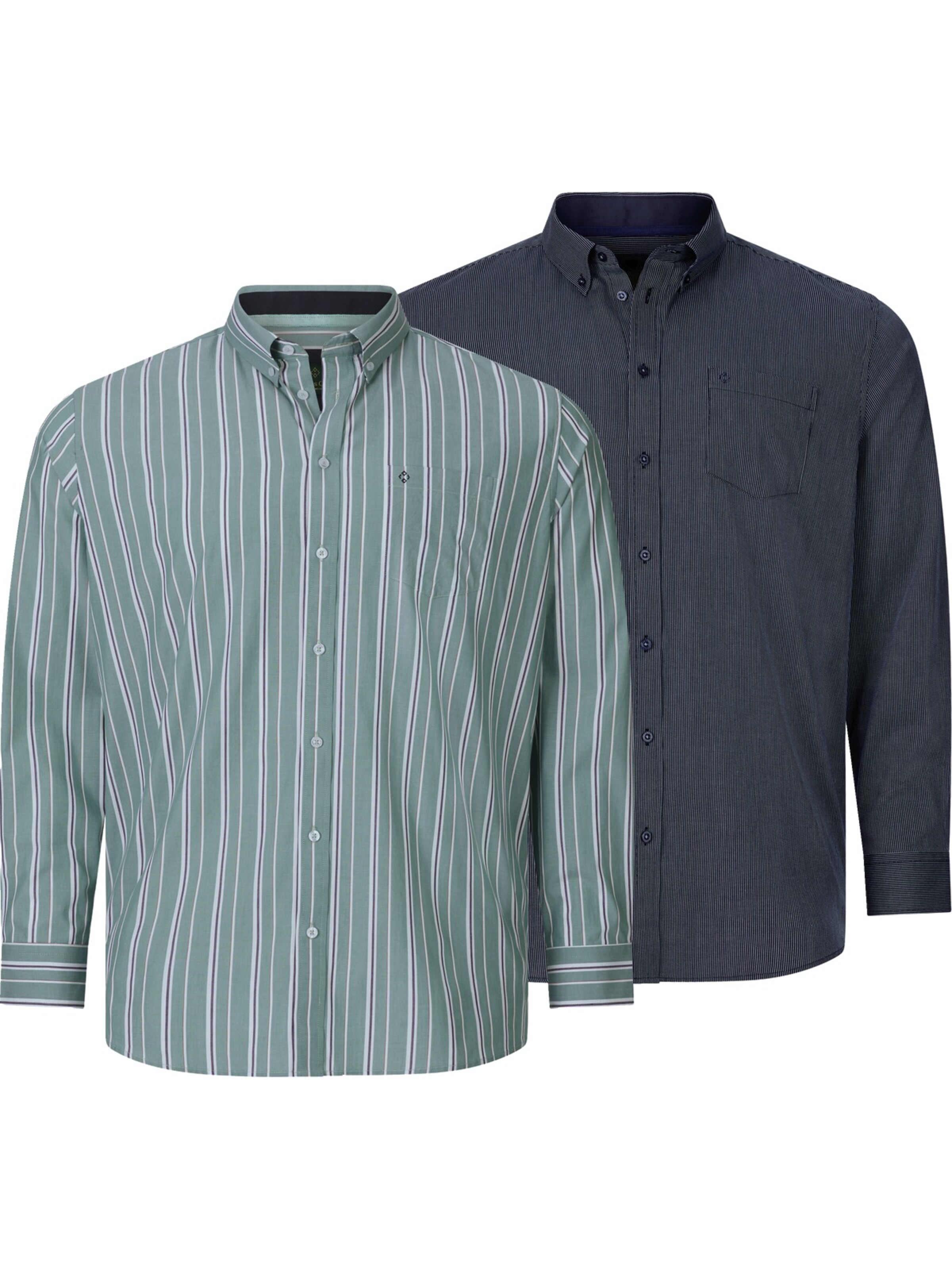 Charles Colby Comfort Fit Hemd in Blau: Vorderseite