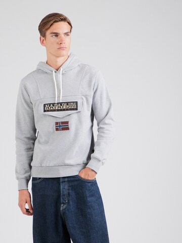 NAPAPIJRI Sweatshirt 'BURGEE WINT 3' in Grijs: voorkant