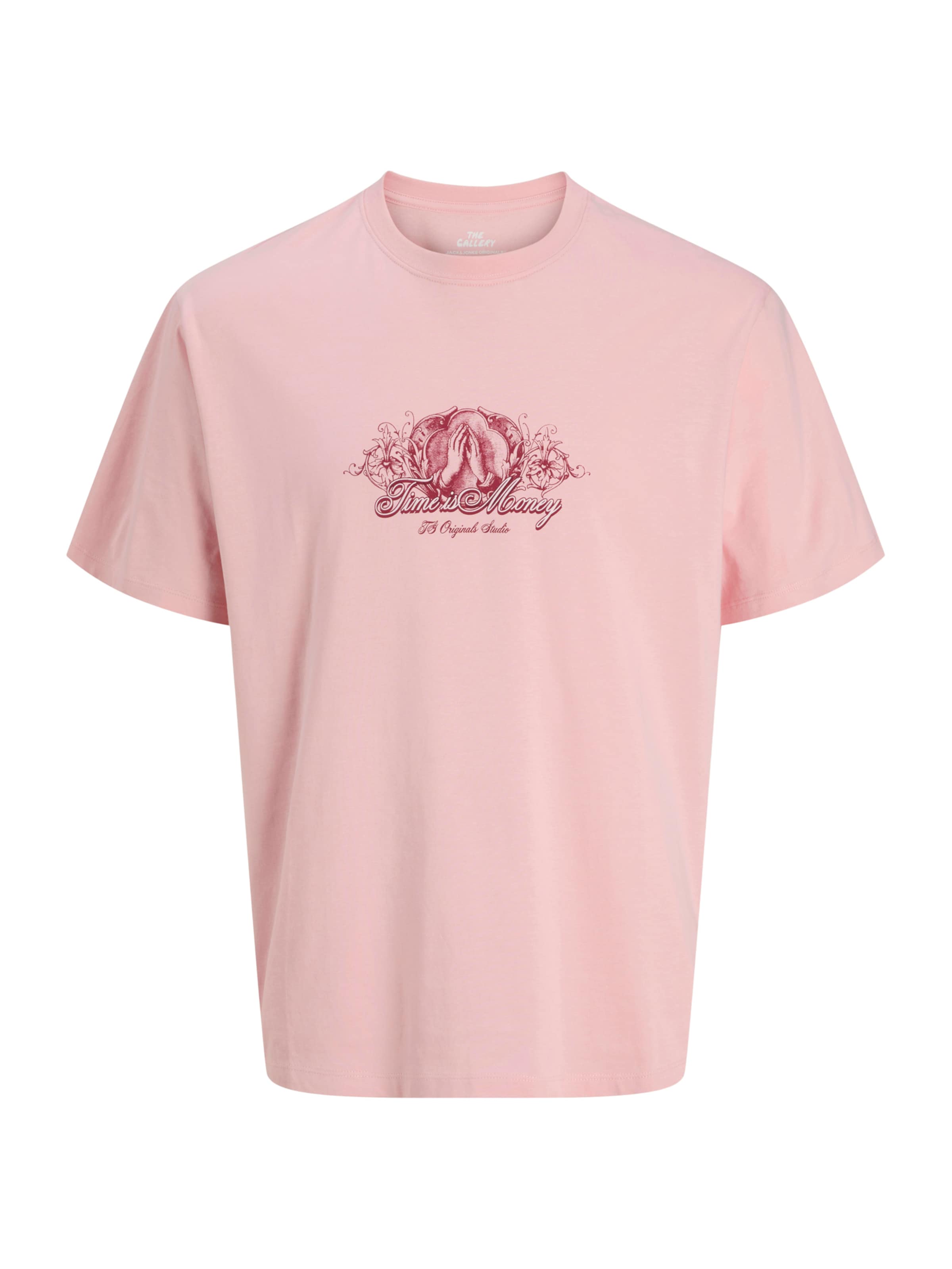 JACK & JONES Тениска 'JORWinged Gallery' в розово: отпред