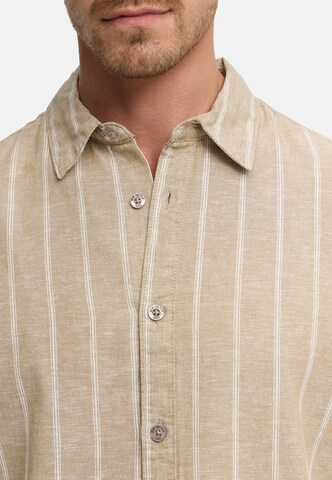 INDICODE JEANS Regular fit Zakelijk overhemd ' INTrypper ' in Beige