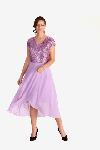 HERMANN LANGE Collection Evening Dress in Purple: front