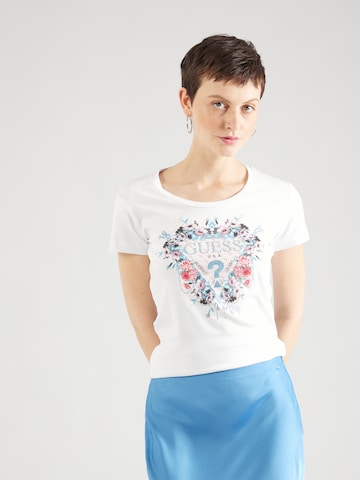 T-shirt GUESS en blanc : devant