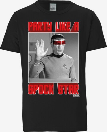 LOGOSHIRT T-Shirt 'Star Trek - Spock, Party' in Mischfarben: predná strana