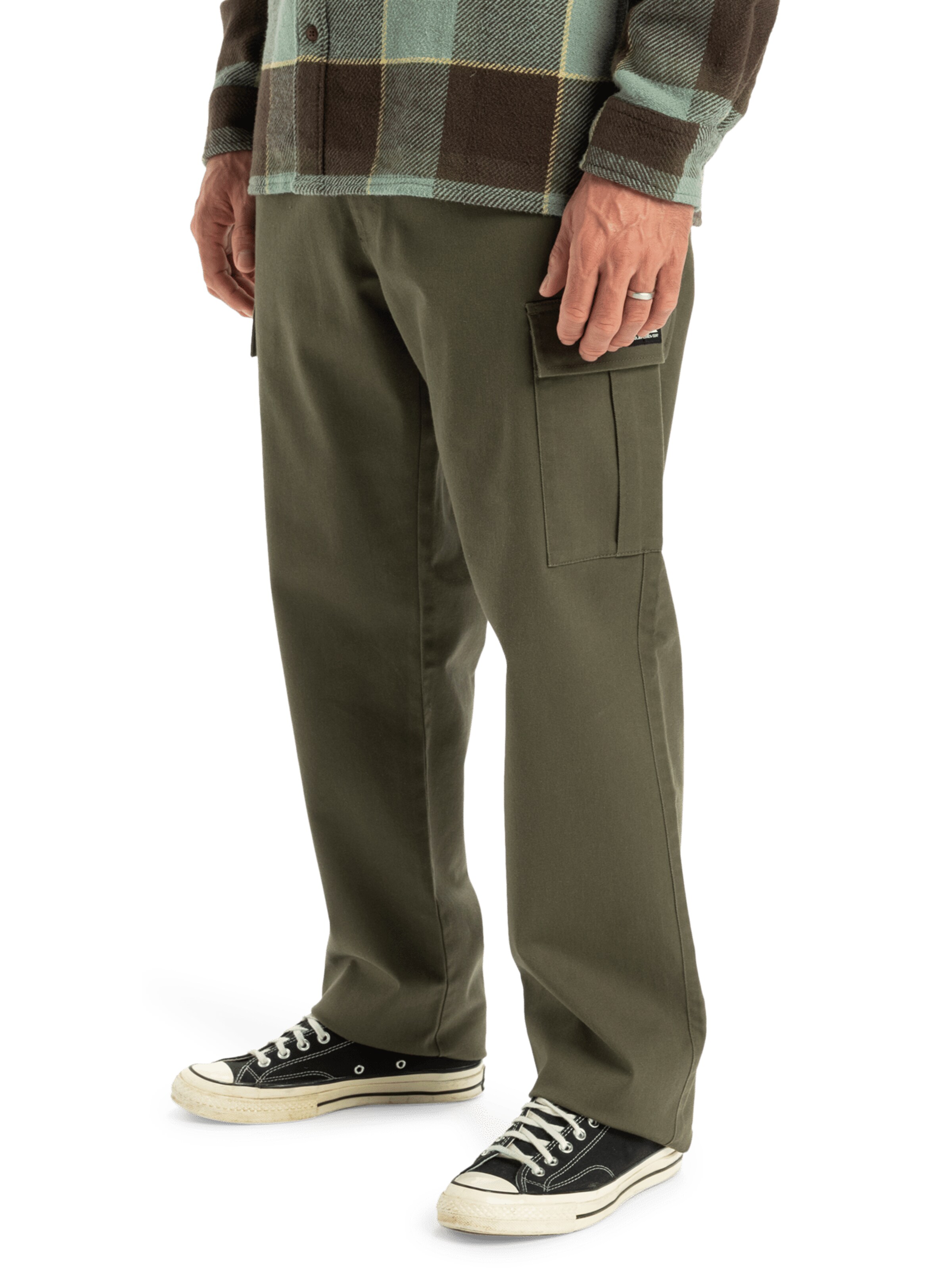 QUIKSILVER Regular Hose 'Taxer' in Grün