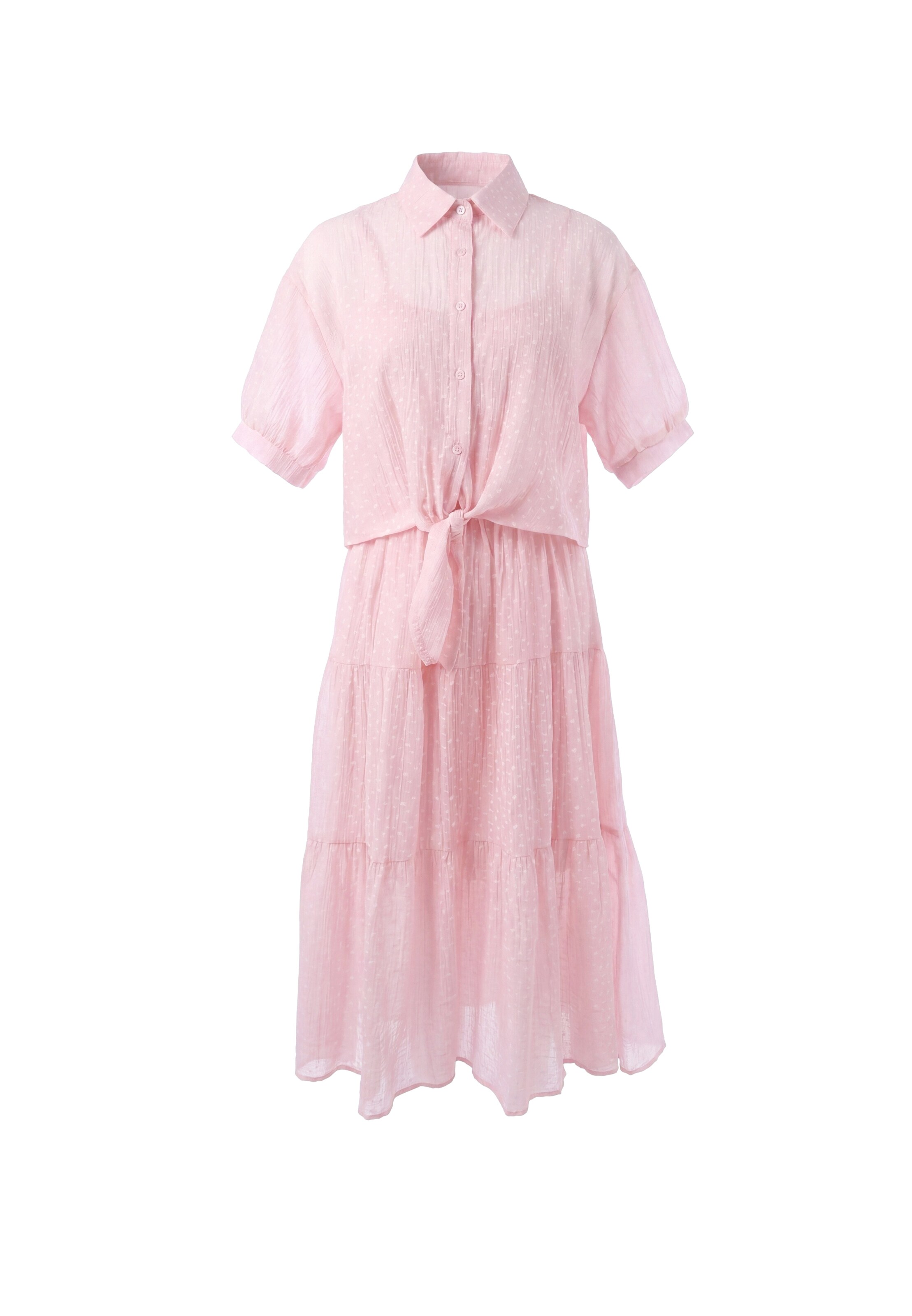 Robe Usha en rose : devant