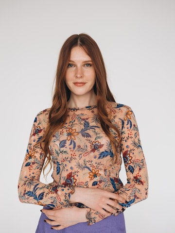 RADADA Top 'Tulle Mesh' in Beige: Vorderseite