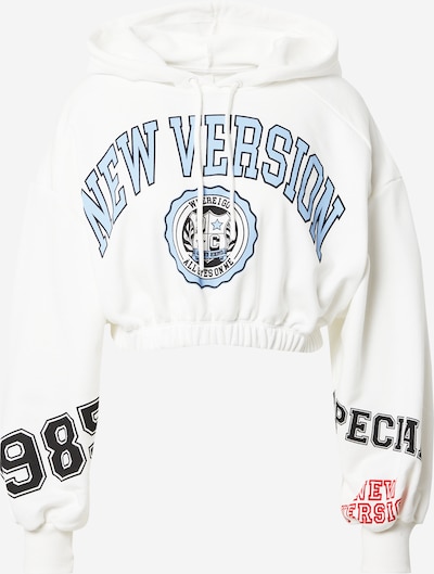 DeFacto Sweatshirt in Ecru / Navy / Light blue / Red, Item view