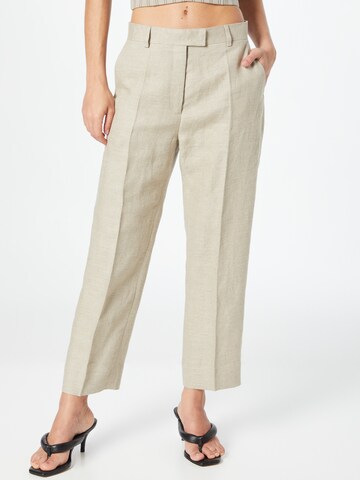 Tiger of Sweden Regular Trousers with creases 'THERA' in Grey: front