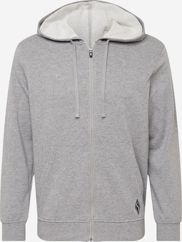 SKECHERS - Sudadera con cremallera deportiva en gris: frente