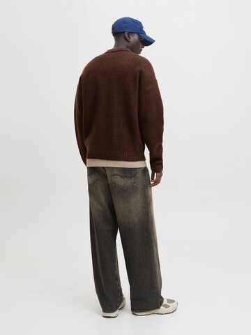JACK & JONES Knit cardigan in Brown