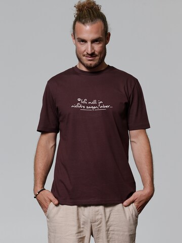 T-Shirt 'Ich Will Ja Nichts Sagen Aber' Watapparel en rouge : devant