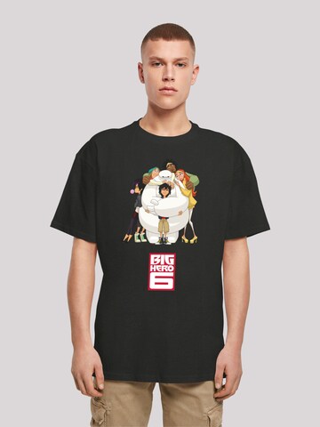 F4NT4STIC T-Shirt 'Disney Big Hero 6 Baymax Hug' in Schwarz: Vorderseite