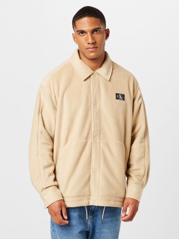 Calvin Klein Jeans Between-Season Jacket in Beige: front