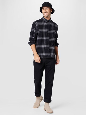 Abercrombie & Fitch Regular fit Button Up Shirt in Black