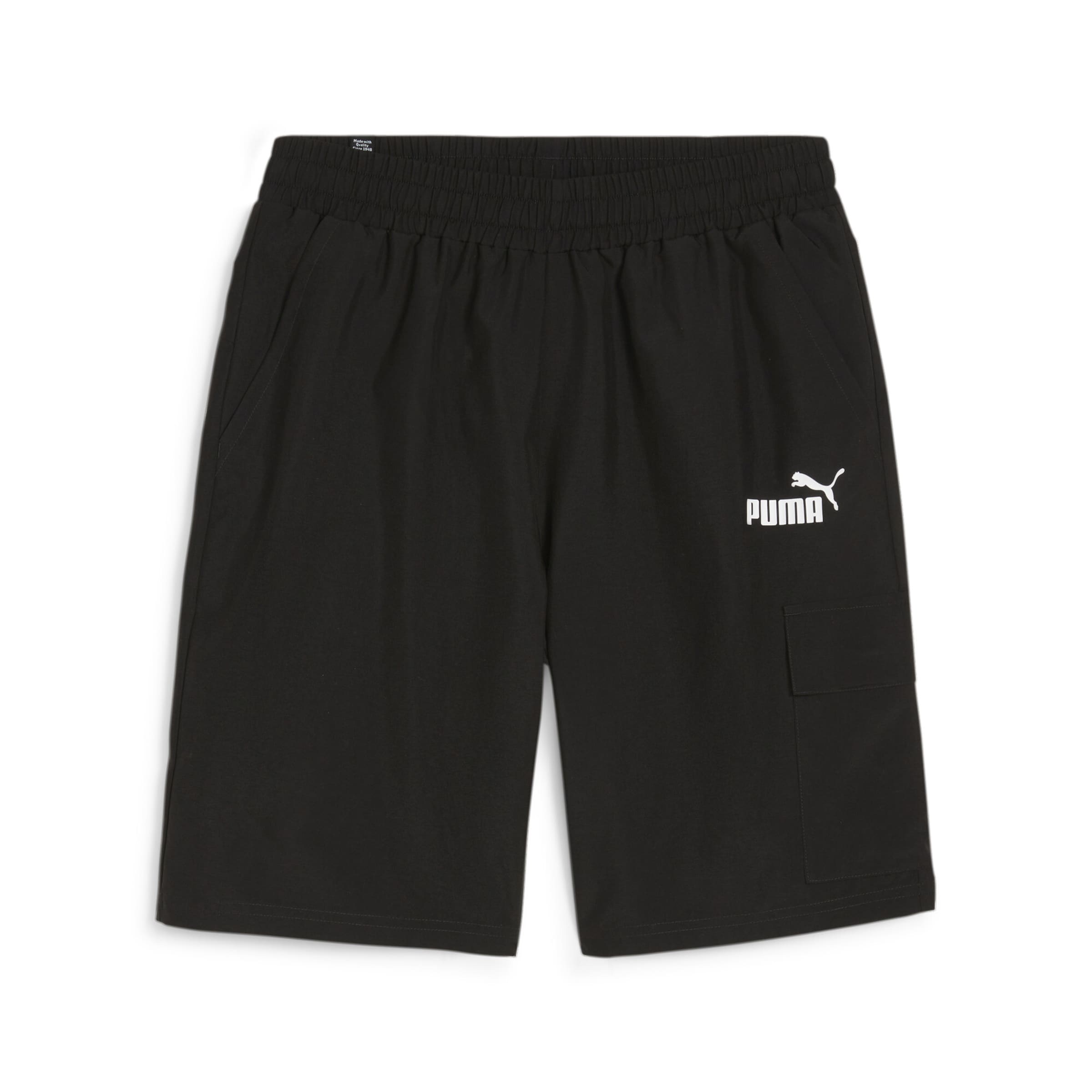 PUMA Regular Cargo Pants 'Essentials' in Black: front