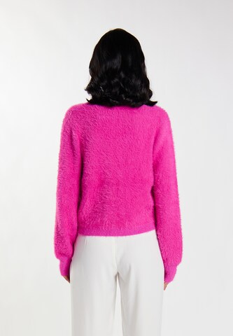 faina Knit Cardigan in Pink