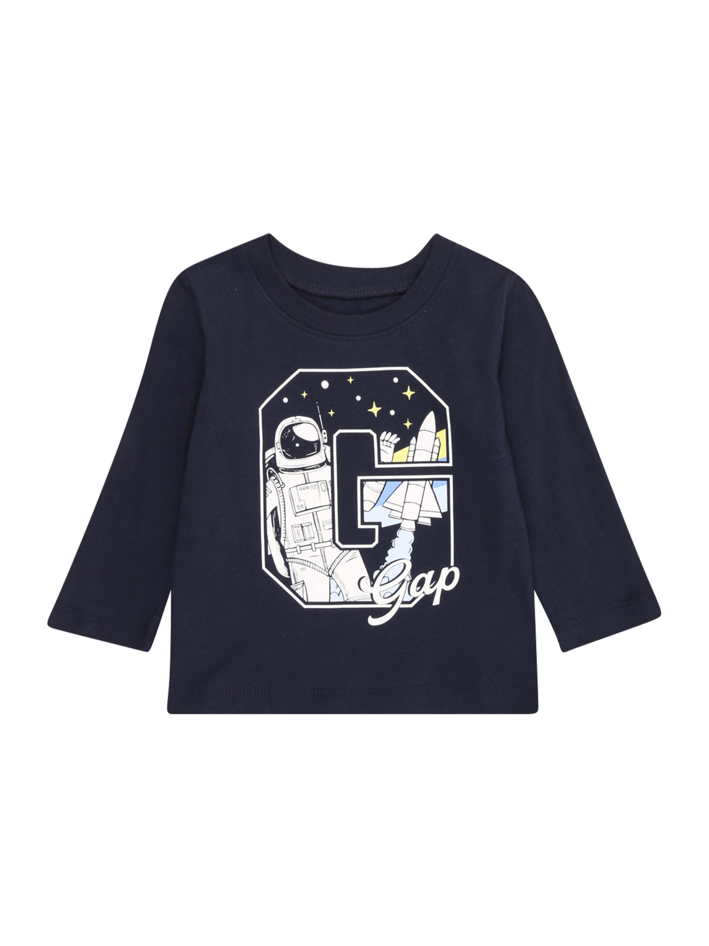 GAP T-Krekls, krāsa - tumši zils / pasteļzils / pasteļdzeltens / balts, Preces skats