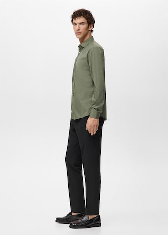 MANGO MAN Regular fit Button Up Shirt 'Play' in Green