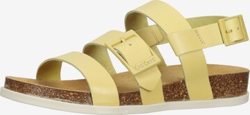 Kickers Sandalen met riem in Geel: voorkant