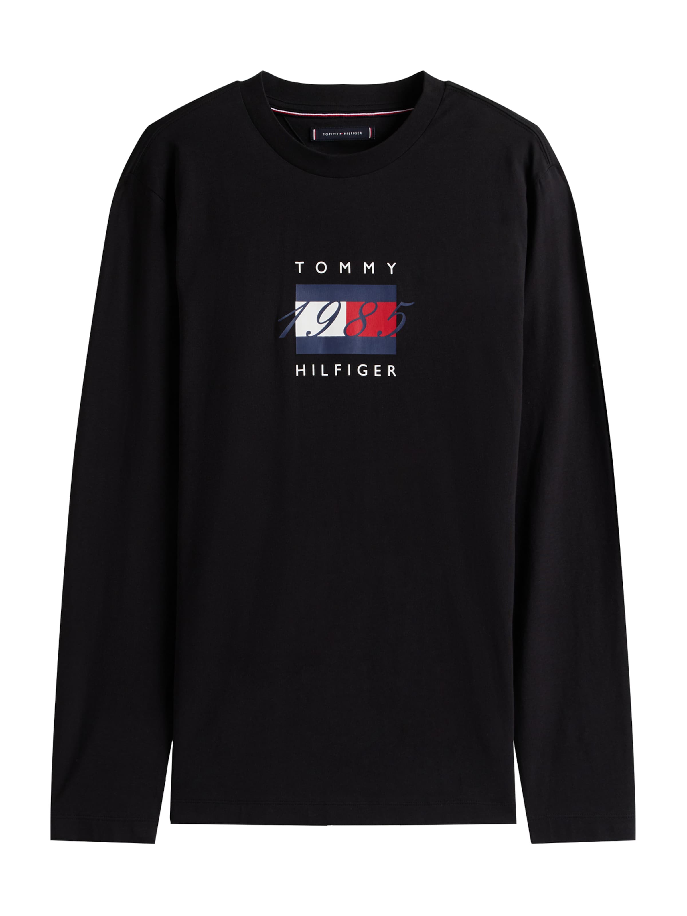 melns TOMMY HILFIGER T-Krekls: no priekšpuses