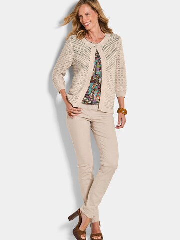 Goldner Strickjacke in Beige