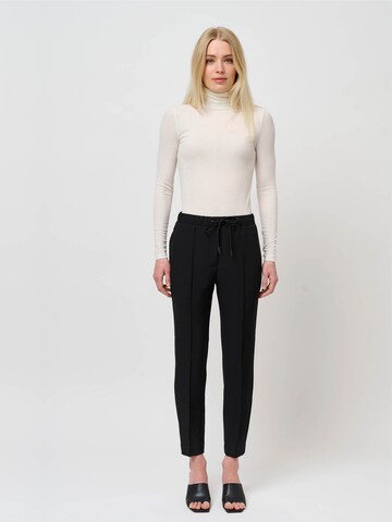 BRUUNS BAZAAR Tapered Trousers with creases 'RubySus Livia' in Black