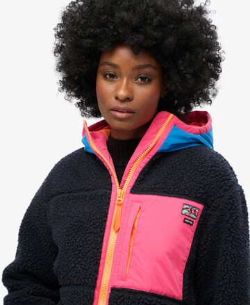 Superdry Fleece jas in Blauw