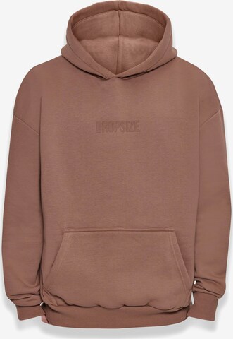 Sweat-shirt Dropsize en marron : devant