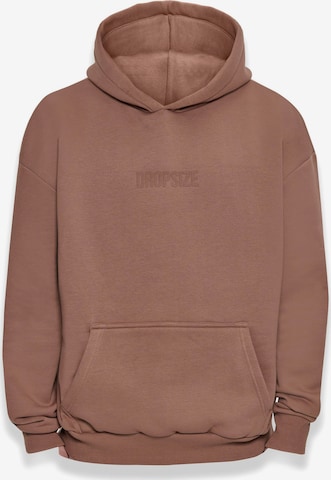 Sweat-shirt Dropsize en marron : devant