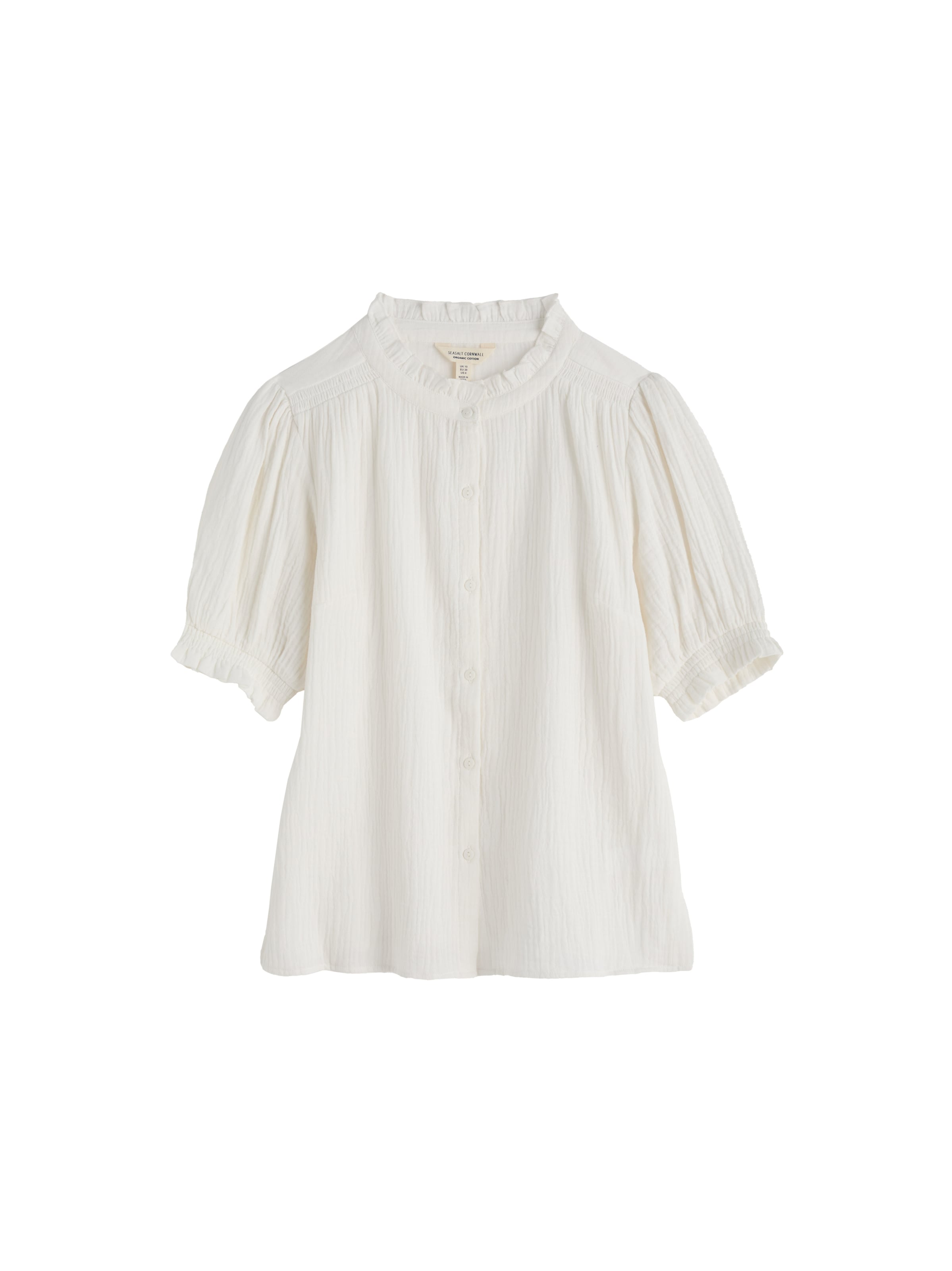 Seasalt Cornwall Blouse 'Shore Path' in Wit: voorkant