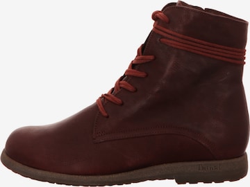 THINK! Lace-Up Ankle Boots in Red