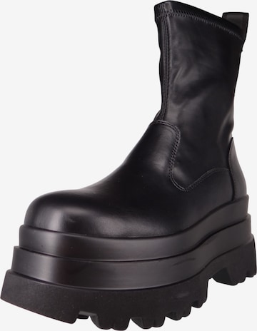 BUFFALO Ankle Boots 'Jupiter Sock Boot' in Black: front