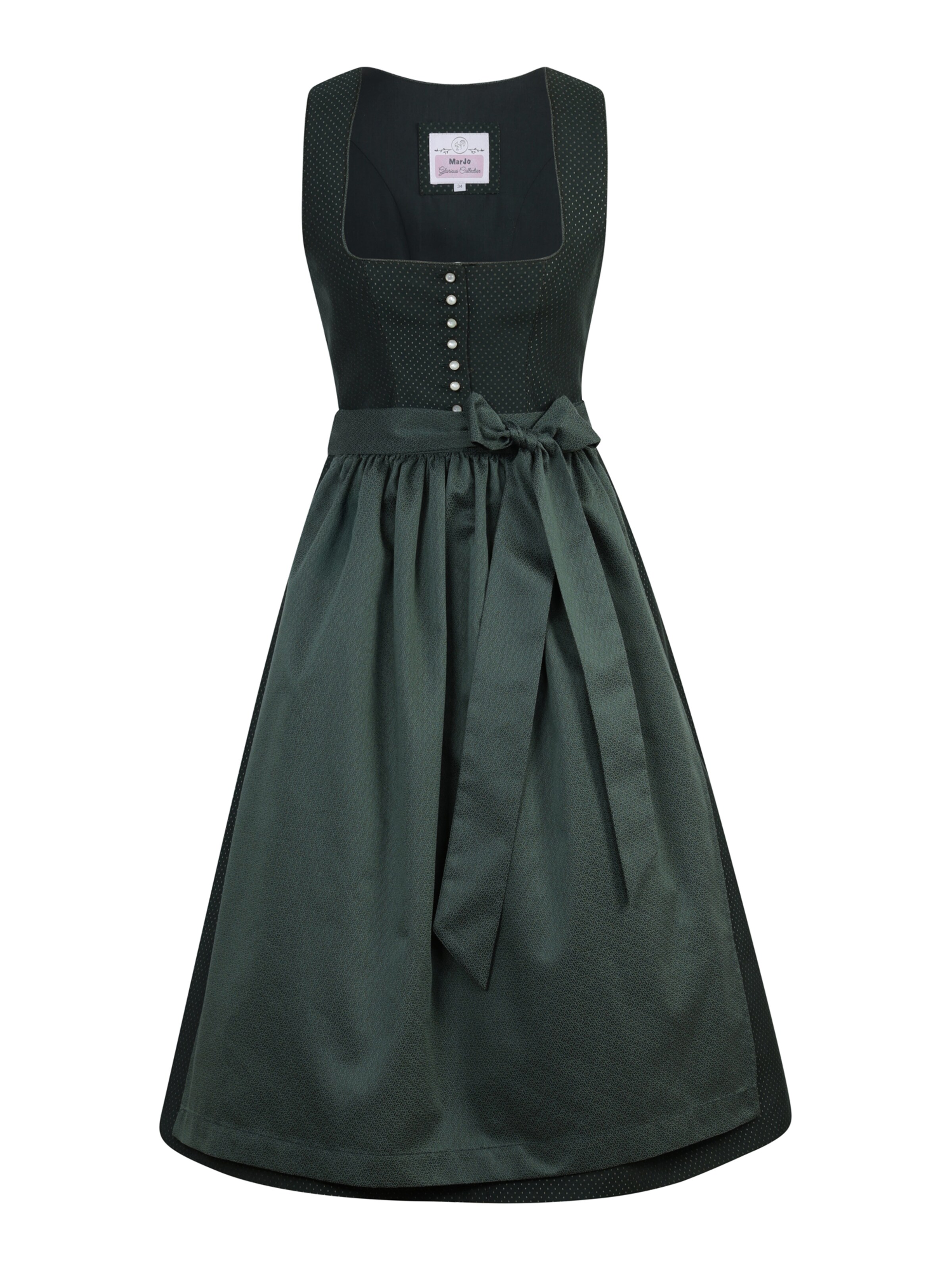 MARJO Dirndl 'Wackersberg' – zelená: přední strana